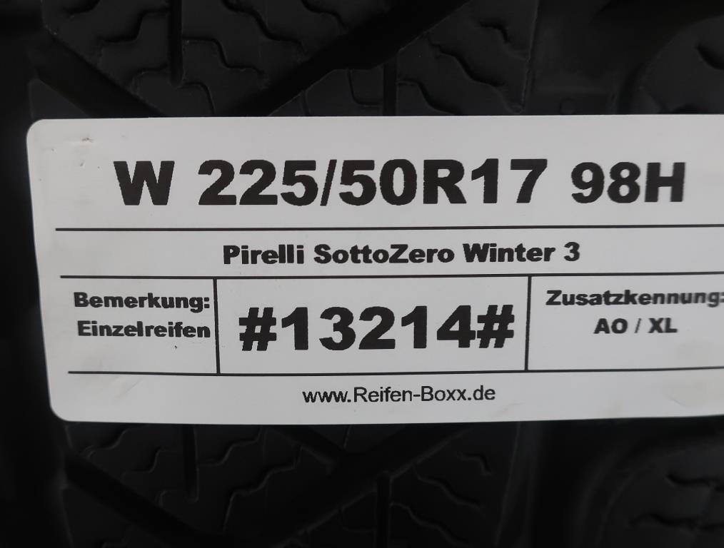 1 x Gebrauchtreifen Winterreifen Pirelli SottoZero Winter 3 W225/50R17 98H AO / XL
