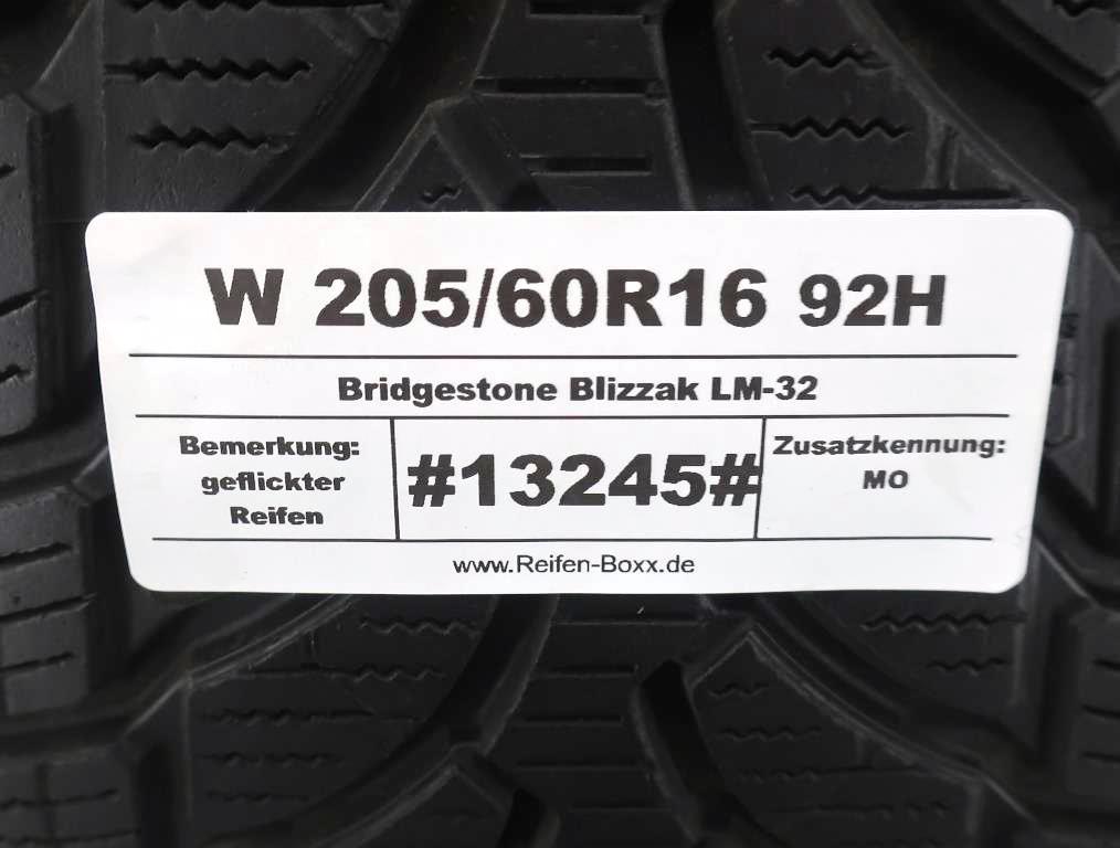 Vorschau: 2 x Gebrauchtreifen Winterreifen Bridgestone Blizzak LM-32 W205/60R16 92H MO