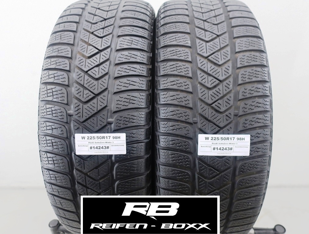 2 x Gebrauchtreifen Winterreifen Pirelli SottoZero Winter 3 W225/50R17 98H   XL