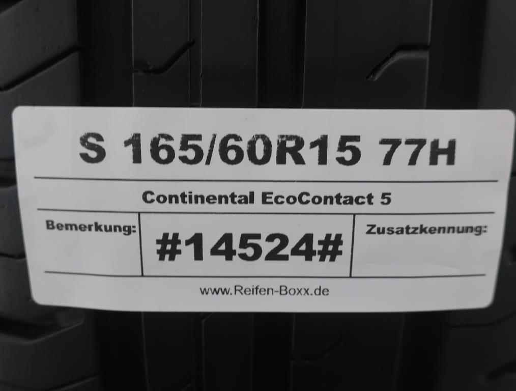 Vorschau: 2 x Gebrauchtreifen Sommerreifen Continental EcoContact 5 S165/60R15 77H