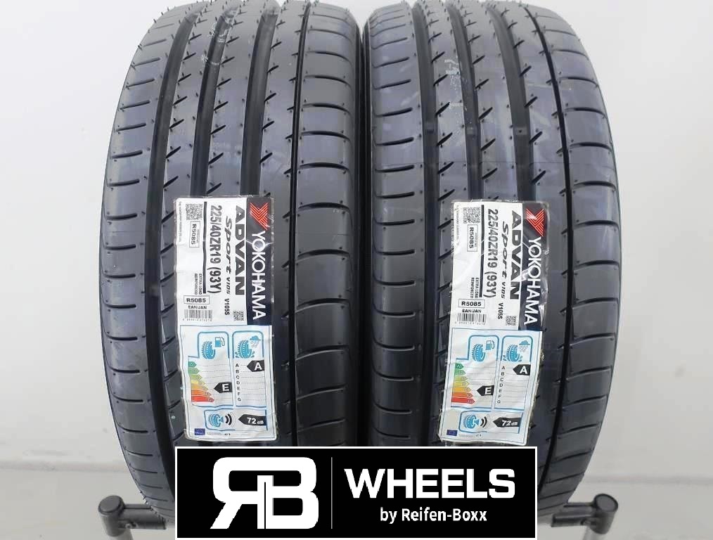 2 x Neureifen Sommerreifen Yokohama Advan Sport V105 S225/40R19 (93Y) D, A, 72dB  XL / ZR