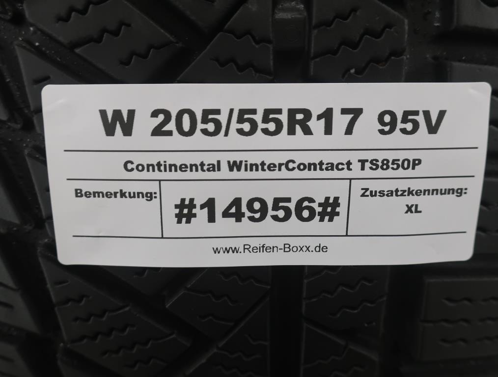 2 x Gebrauchtreifen Winterreifen Continental WinterContact TS850P W205/55R17 95V XL