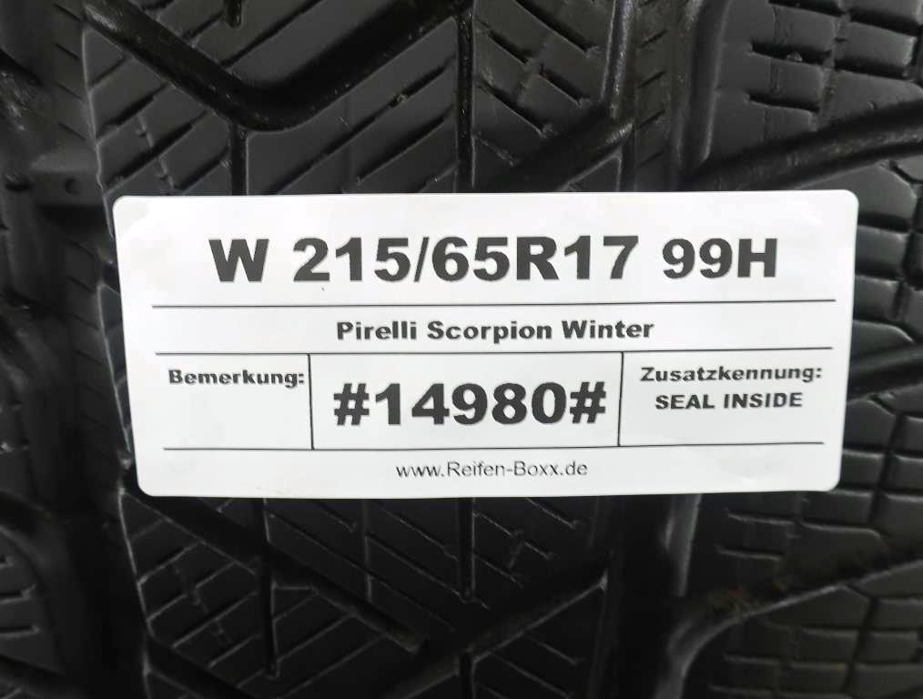 Vorschau: 2 x Gebrauchtreifen Winterreifen Pirelli Scorpion Winter W215/65R17 99H SEAL INSIDE