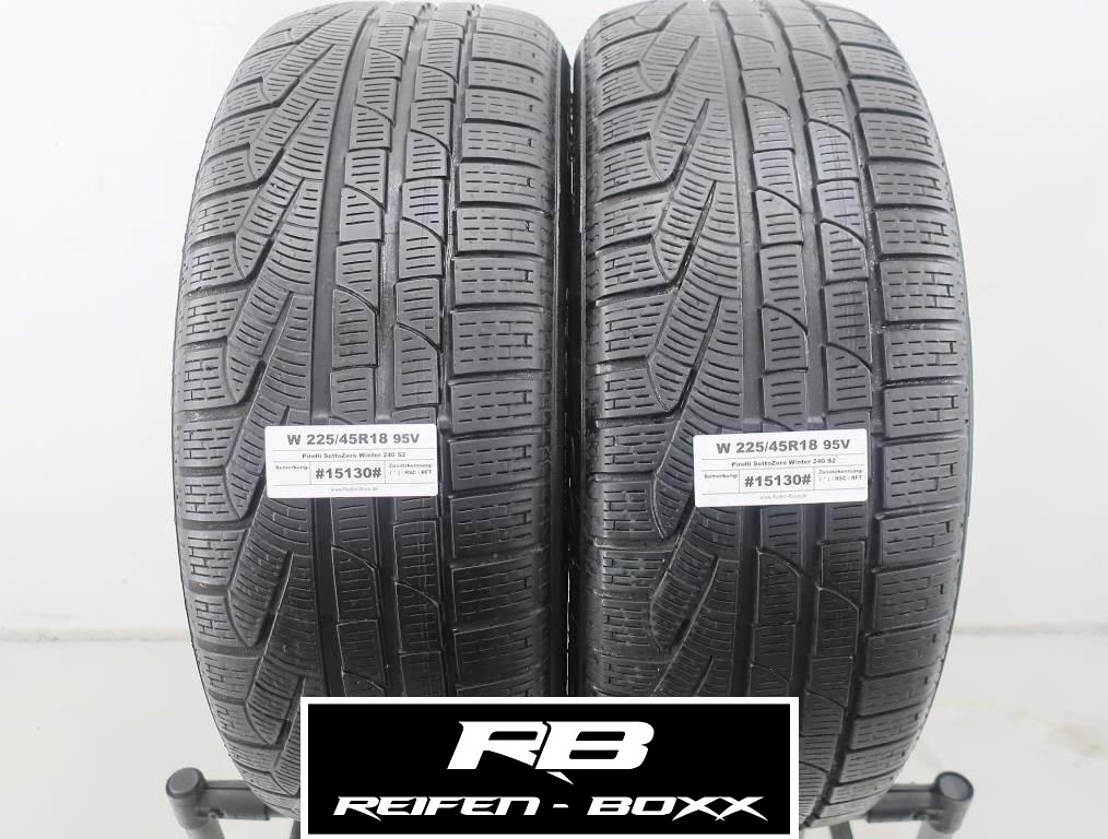 2 x Gebrauchtreifen Winterreifen Pirelli SottoZero Winter 240 S2 W225/45R18 95V   ( * ) / RSC / RFT