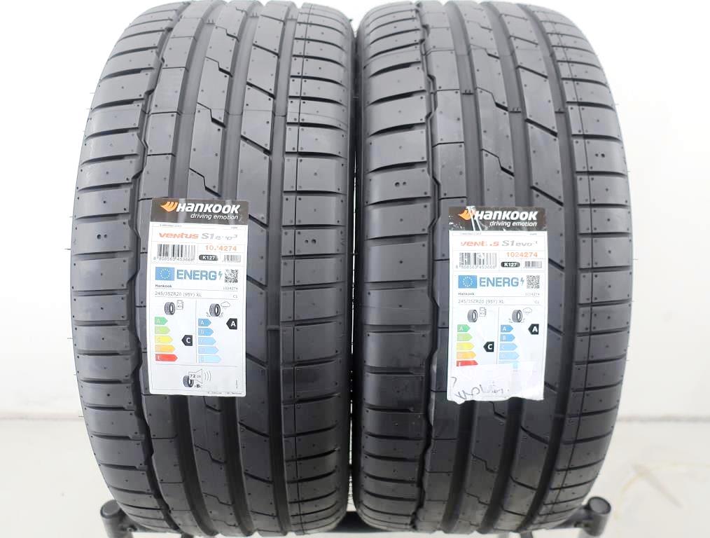 Vorschau: 2 x Neureifen Sommerreifen Hankook S1 Evo 3 (K127) S245/35R20 (95Y) C, A, 72dB XL / ZR