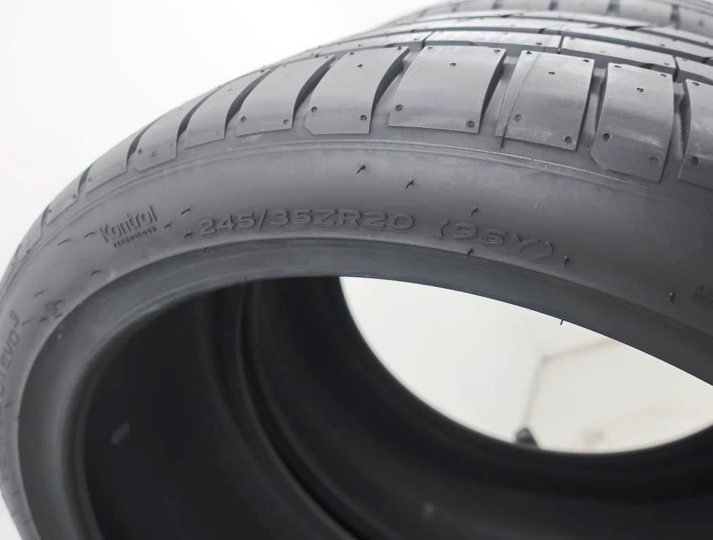 Vorschau: 2 x Neureifen Sommerreifen Hankook S1 Evo 3 (K127) S245/35R20 (95Y) C, A, 72dB XL / ZR