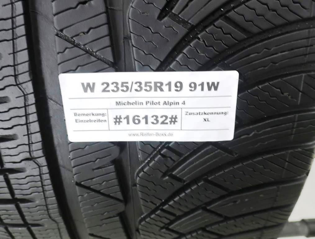 Vorschau: 1 x Gebrauchtreifen Winterreifen Michelin Pilot Alpin 4 W235/35R19 91W XL