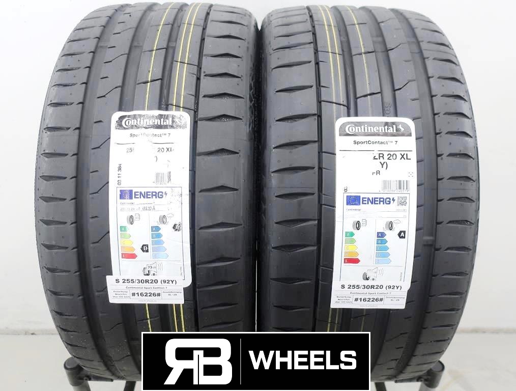 2 x Neureifen Sommerreifen Continental Sport Contact 7 S255/30R20 (92Y) D, A, 73dB  XL / ZR