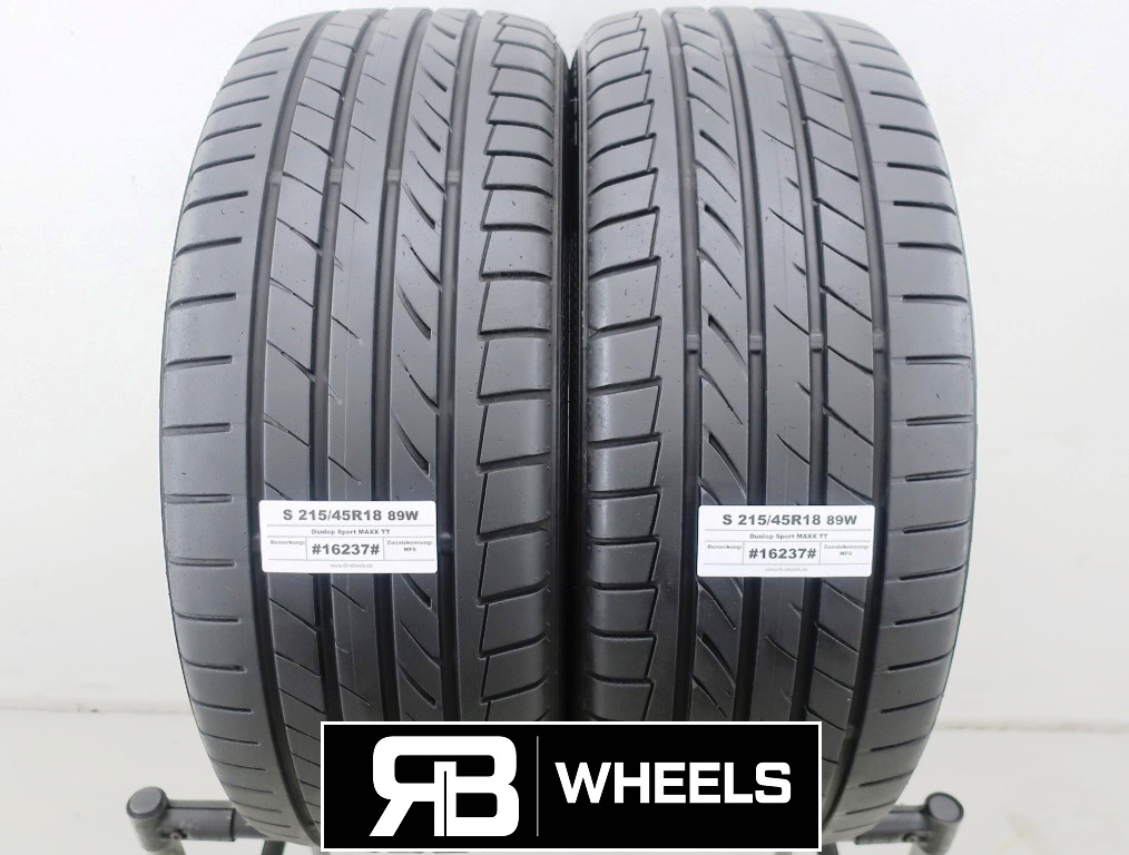 2 x Gebrauchtreifen Sommerreifen Dunlop Sport MAXX TT S215/45R18 89W   MFS