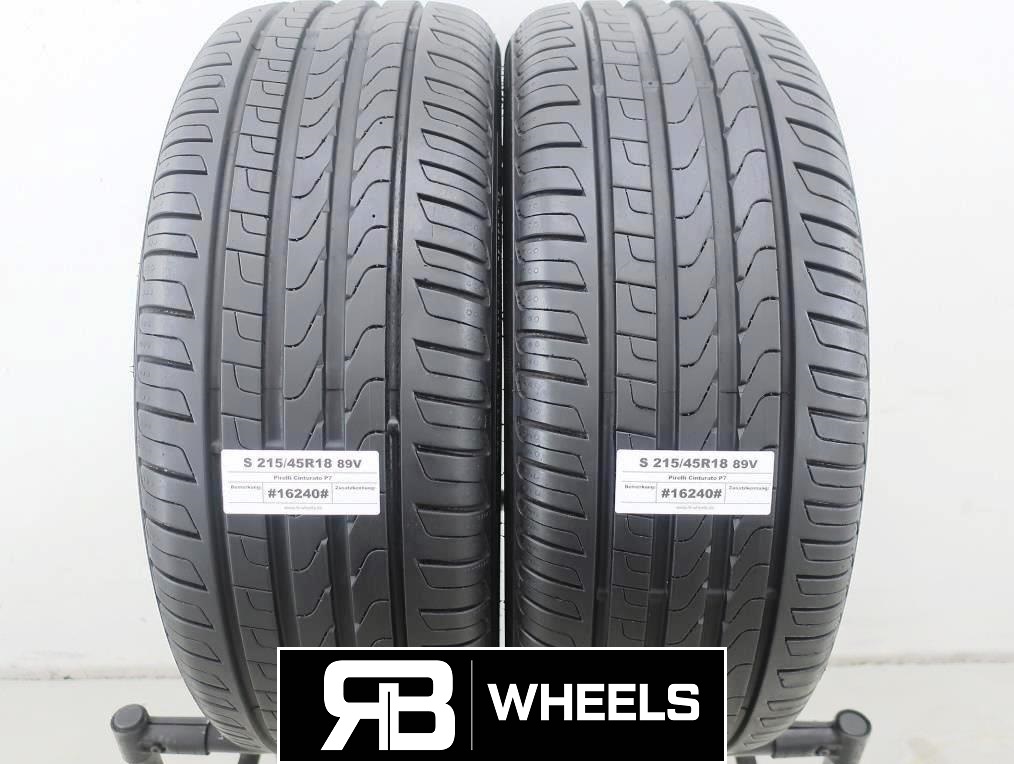 2 x Gebrauchtreifen Sommerreifen Pirelli Cinturato P7 S215/45R18 89V