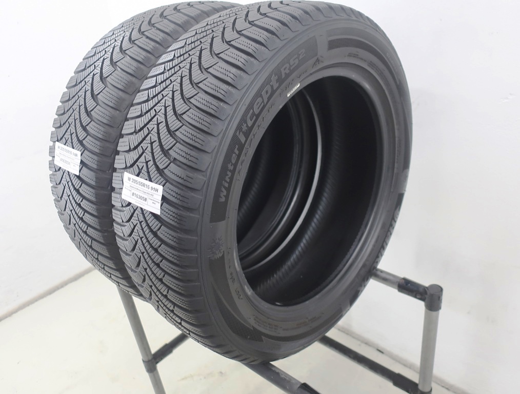 Vorschau: 2 x Gebrauchtreifen Winterreifen Hankook Winter I Cept RS2 452 W205/55R16 91H M+S