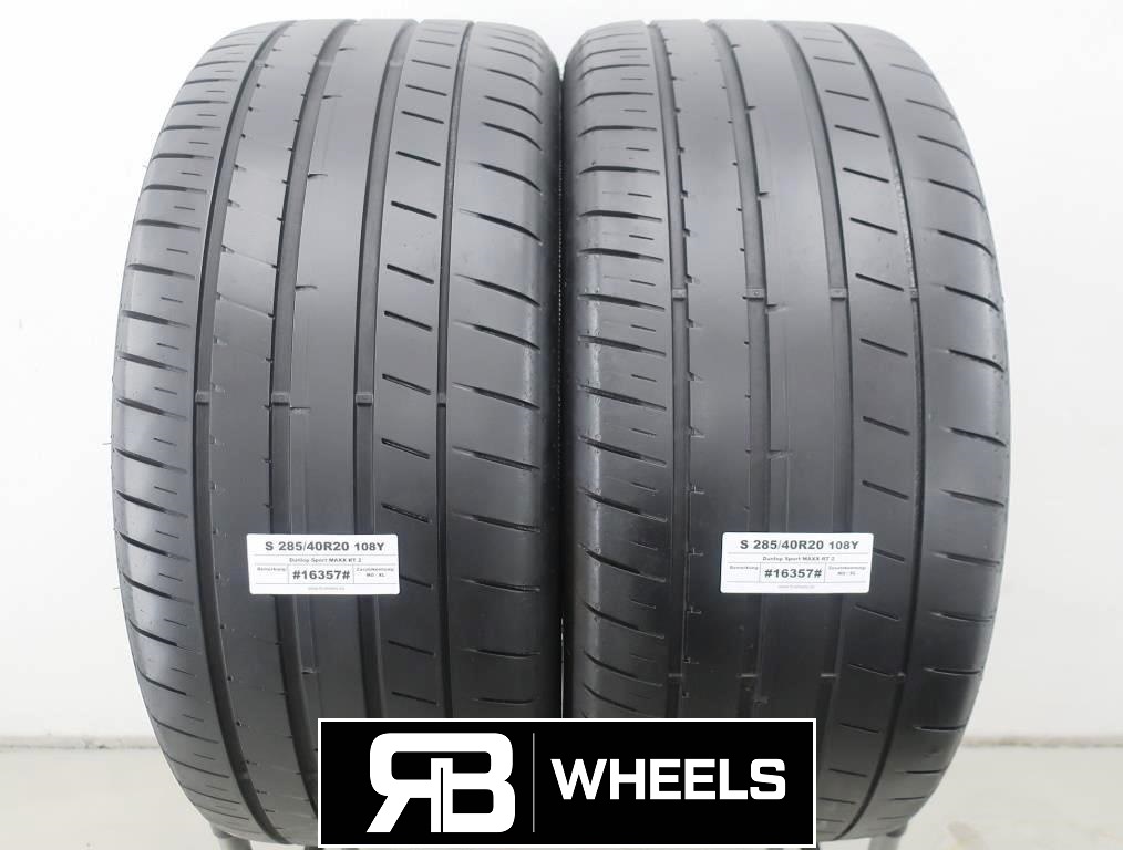 2 x Gebrauchtreifen Sommerreifen Dunlop Sport MAXX RT 2 S285/40R20 108Y   MO / XL