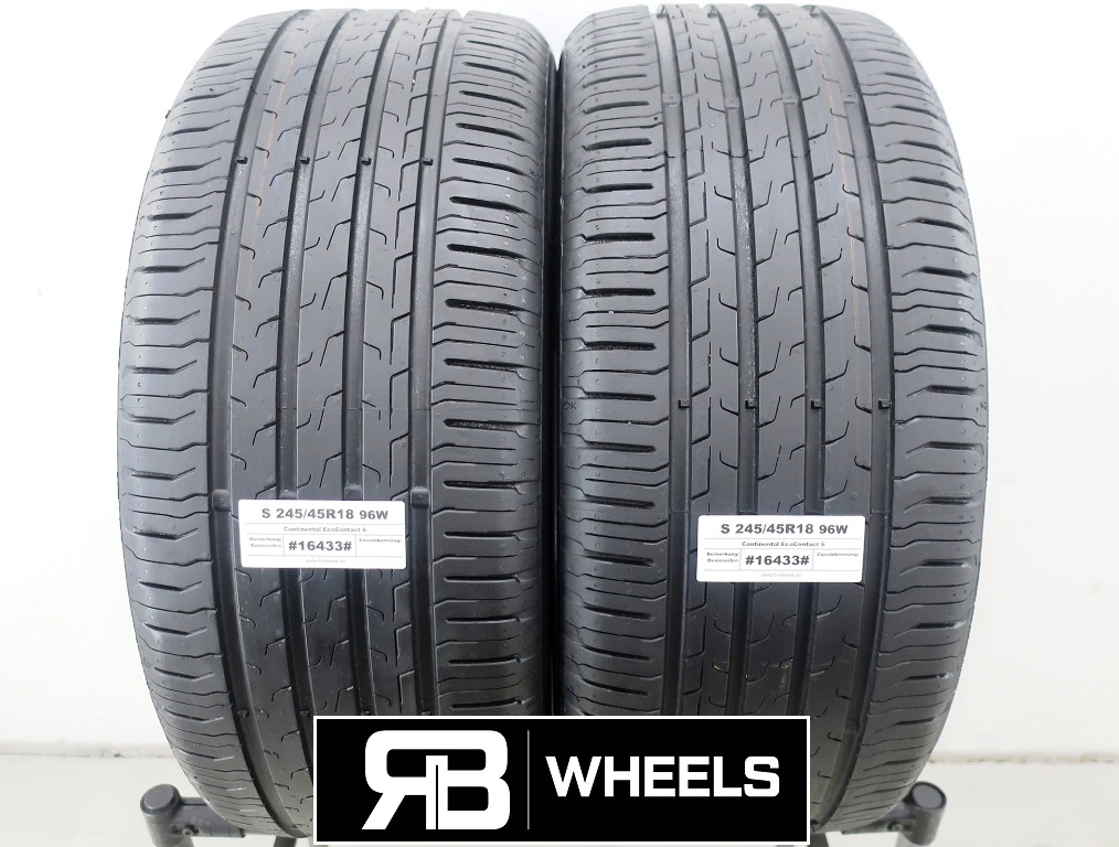 2 x NEUW. Sommerreifen Continental EcoContact 6 S245/45R18 96W