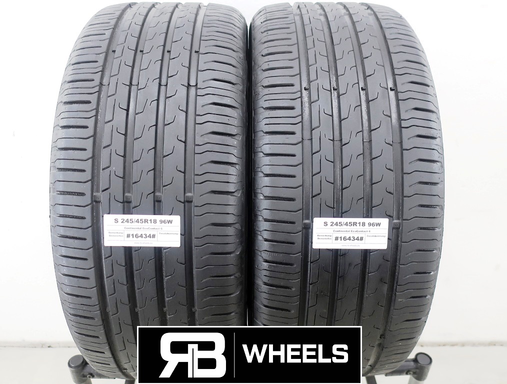 2 x NEUW. Sommerreifen Continental EcoContact 6 S245/45R18 96W