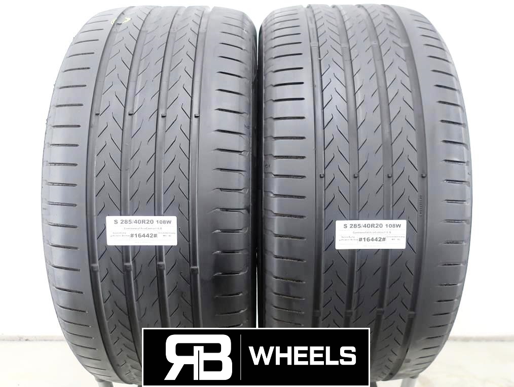 2 x Gebrauchtreifen Sommerreifen Continental EcoContact 6 Q S285/40R20 108W   MO / XL