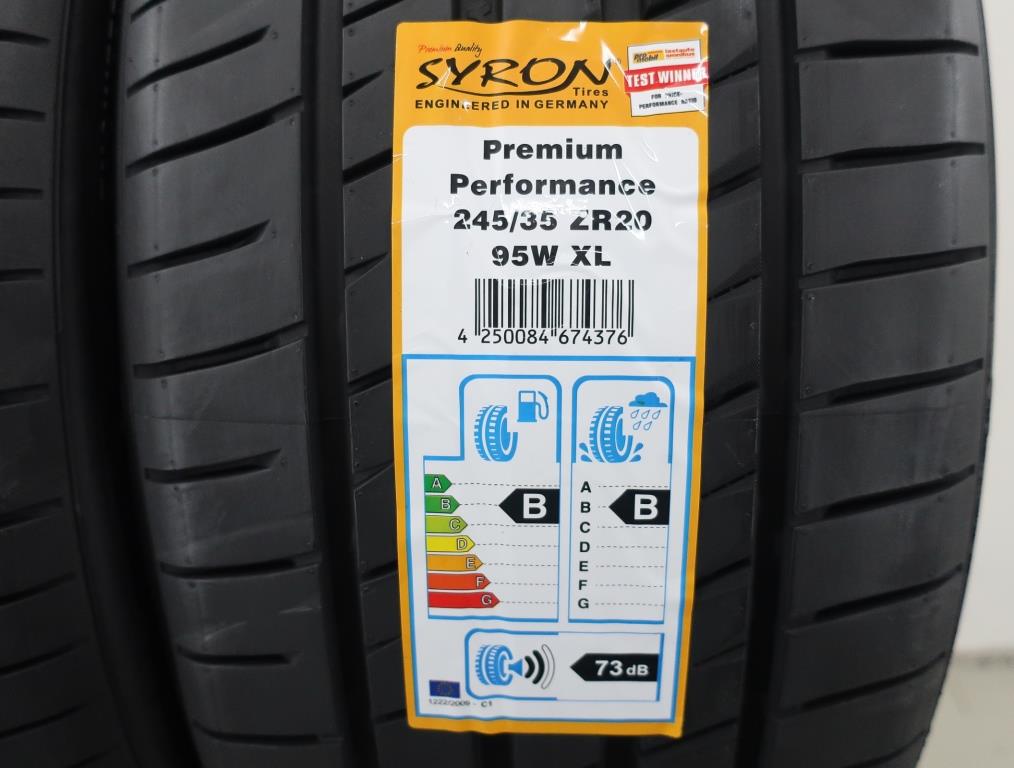 Vorschau: 2 x Neureifen Sommerreifen Syron Premium Performance S245/35R20 95W C, B, 72dB XL / ZR