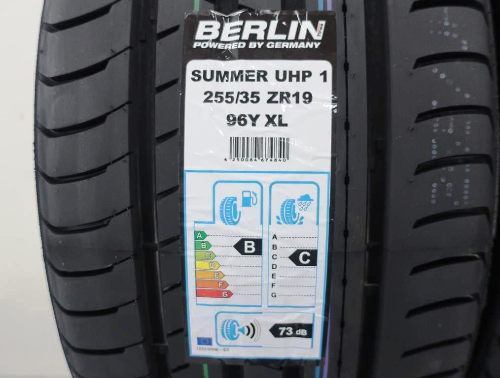 2 x Neureifen Sommerreifen Berlin Tires Summer UHP S255/35R19 96Y B, C, 73dB XL / ZR